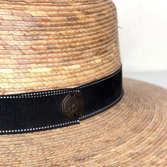 TULA Woven Palm Sun Hat Summer Beach Coastal Grandma Made in Mexico Neutral - Picture 3 of 10